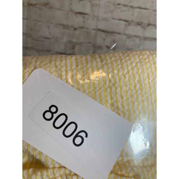 Quacker Factory Top Womens Large Yellow Striped Jewel Snap Up Beaded Button Up - Picture 10 of 13